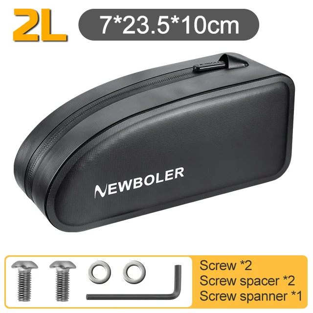 NEWBOLER Gravel Fahrradtasche Fahrrad Oberrohrtasche mit Schrauben Wasserdichte PVC Fahrradrahmentasche für Rennrad MTB Gravel Bike