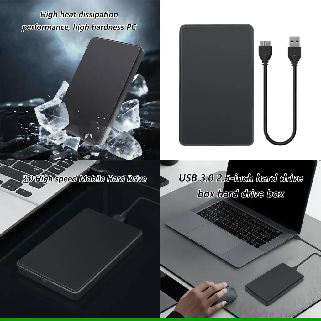 U55C Universals Shockproof USB3.0 2.5inch Externals HDDs Enclosure Fast speed Transfer