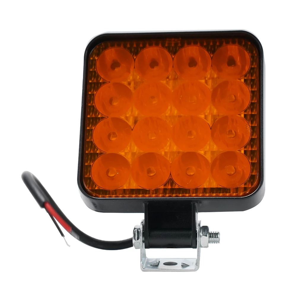 Car Working Light 48w 16LED Work Light Pod Lighting Truck Off Road Tractor 12v Automotive Mini Square Forklift Headlight