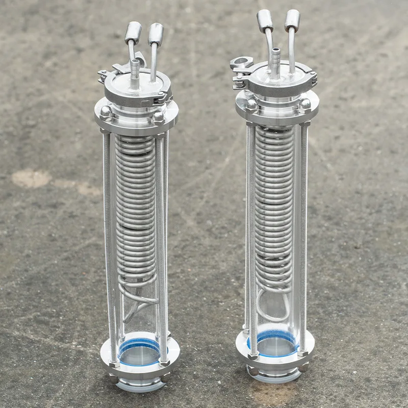 Brewing & Distillation Cooler - Custom-Sized Stainless Steel Glass Coil Condenser for Cooling Systems