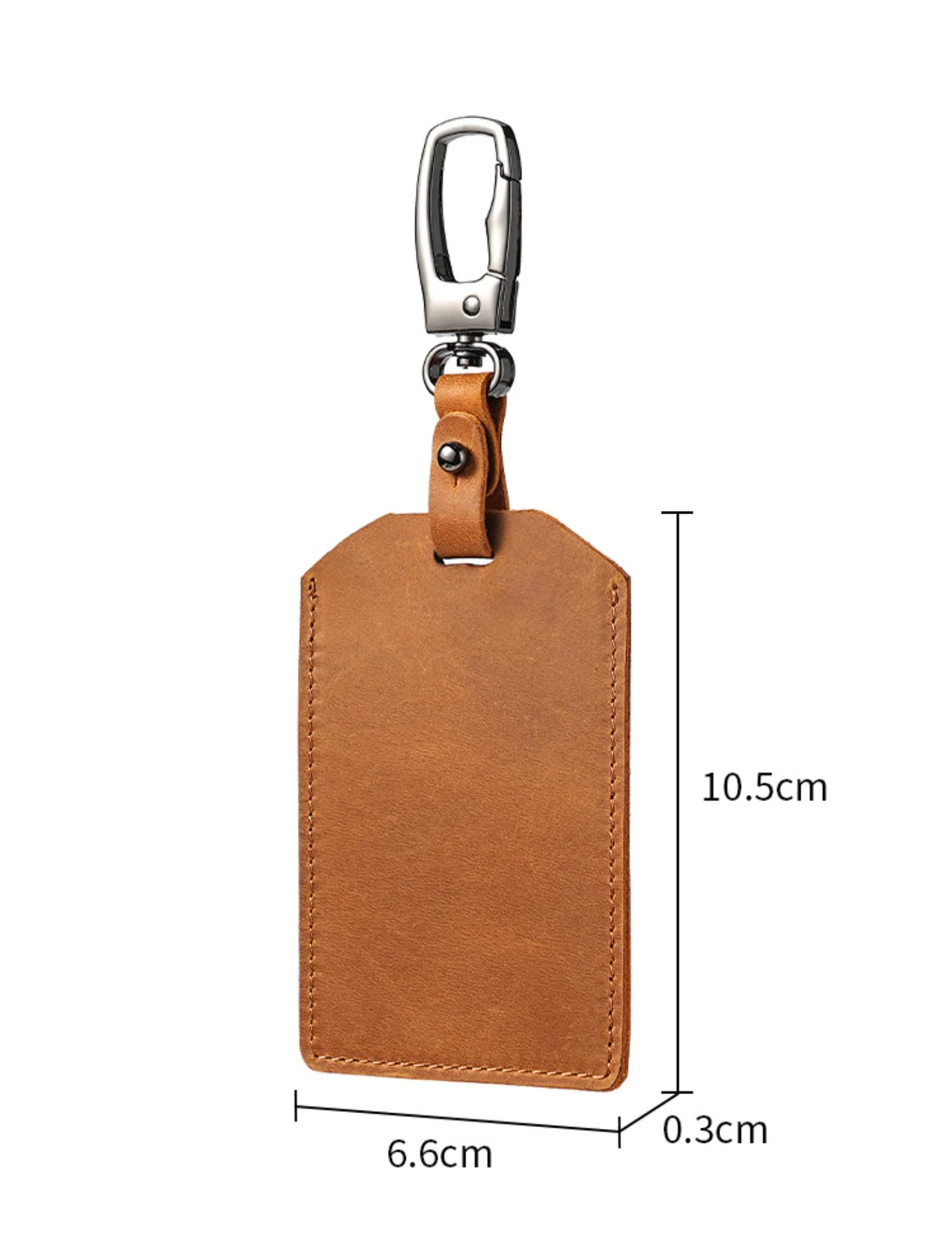 Keychain Card Clip Portable Access Card Bag Bus Protection Cowhide Cover Portable ID Card Holder