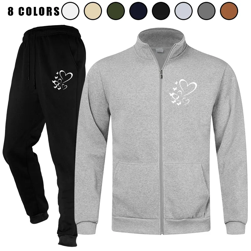 

Men's 2 Pieces Athletic Full - Zip Sweatsuit Tracksuit Workout with Active Jackets and Pants