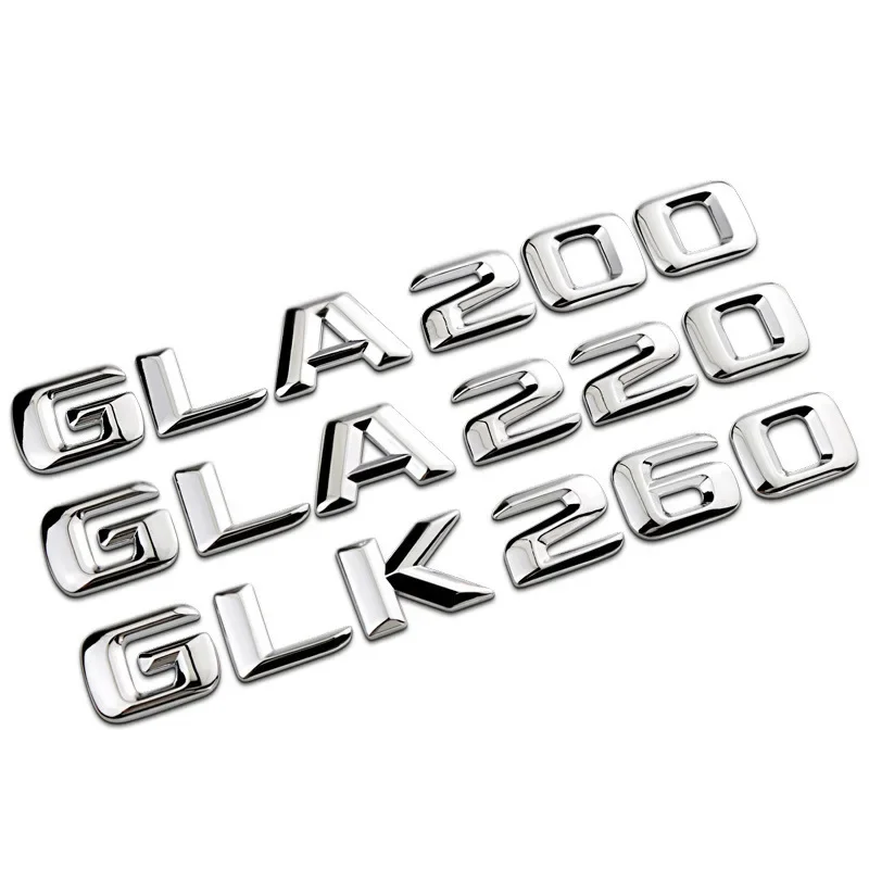 

3D ABS Car Trunk Badge Letters Sticker Emblem GLK GLA 200 220 250 260 300 350 Logo For Mercedes Benz X156 X204 H247 Accessories