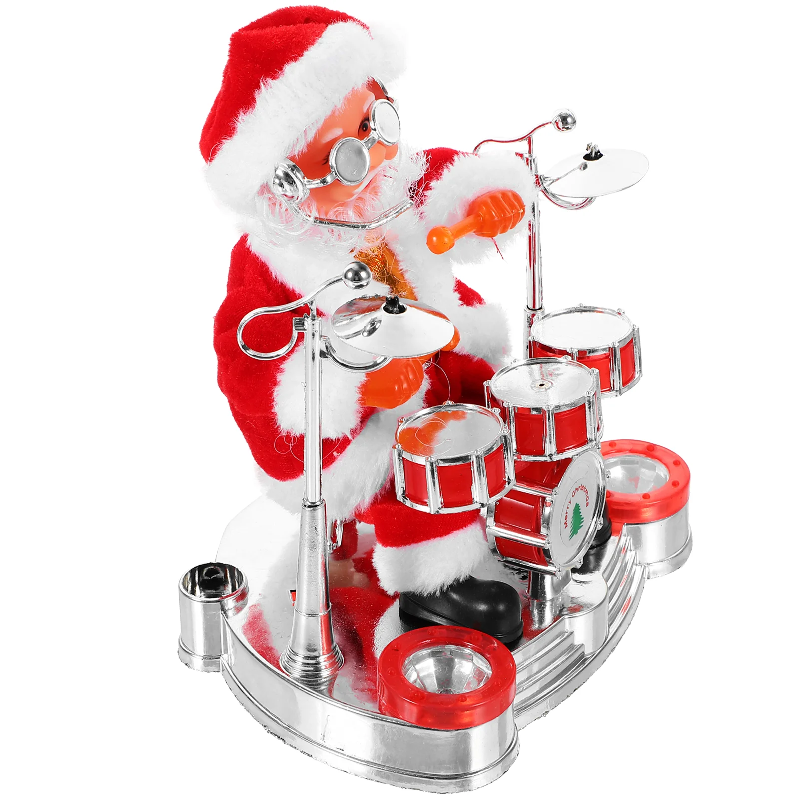 

Dancing Singing Santa Claus Christmas Toy Operated Musical Moving Figure Holiday Decoration (Drum)