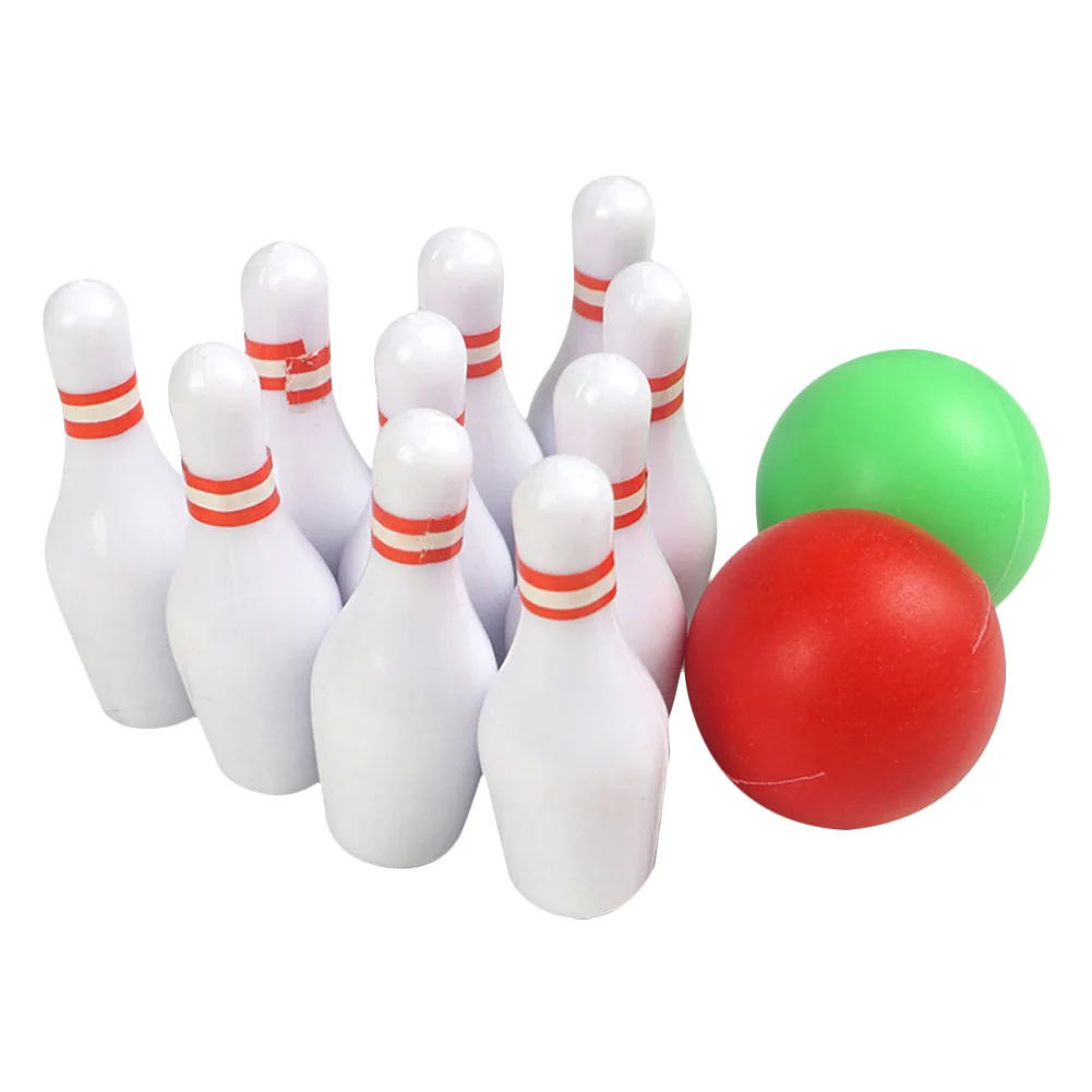 

1/12 DIY Miniature Bowling Toy Art Crafts Miniature Bowling Sporting Goods Desktop Ornaments Christmas Gifts for Model Lovers