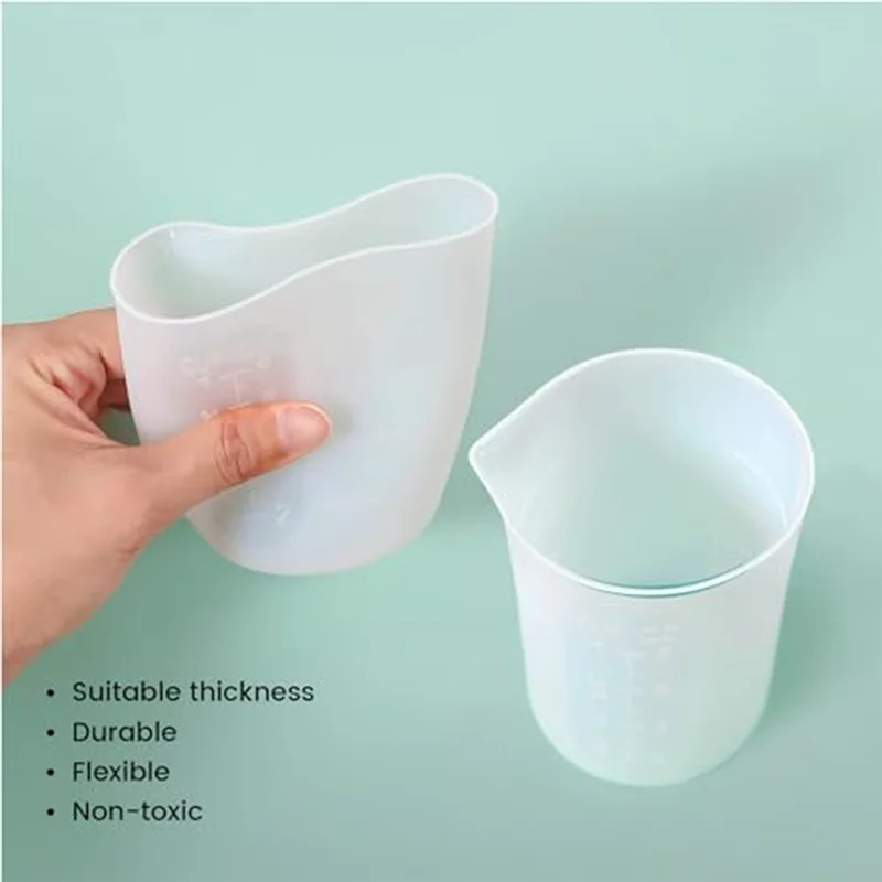 

AC23-1Set, силиконовый мерный стакан из смолы, набор инструментов, силиконовый стержень для перемешивания, пипетка, прочные принадлежности для эпоксидной смолы, подходят для формы