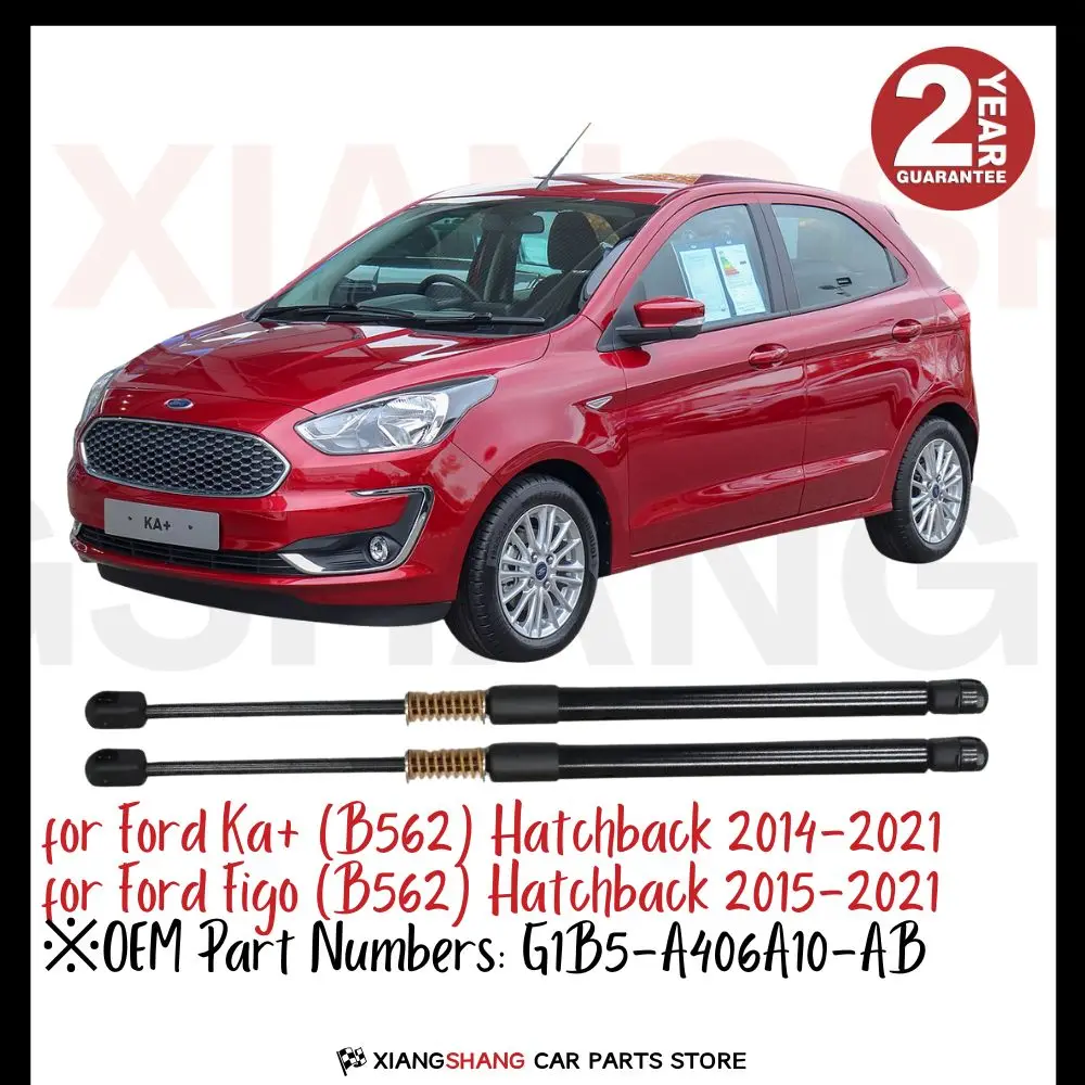 

2pcs Rear Damper for Ford Ka+ (B562) Hatchback 2014-2021 WITH SPRING Trunk Boot Gas Charged Gas Struts