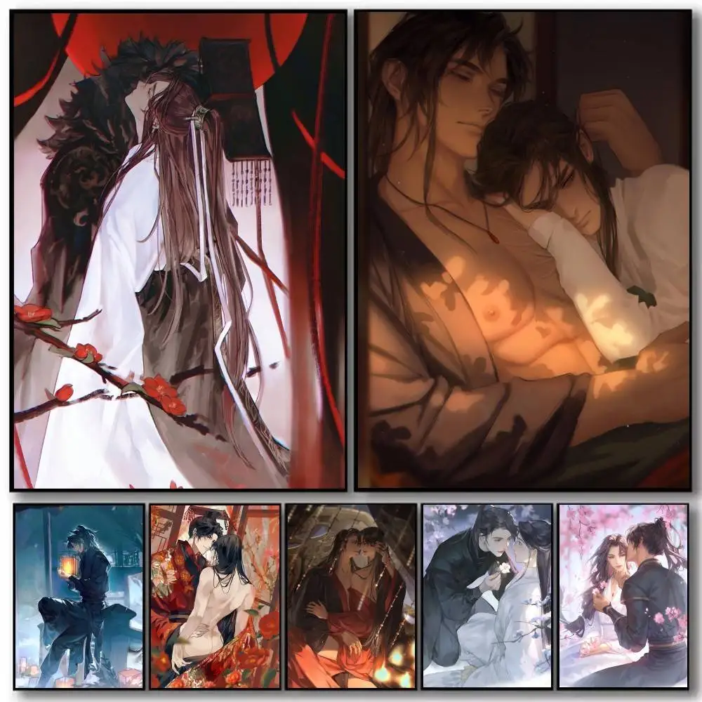 The Husky And His White Cat Shizun Anime Poster And Prints Wall Art Pictures For Modern Bedroom Game Room Home Decor