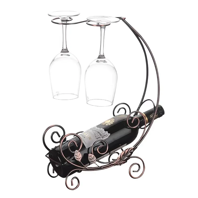 

Home department store 2 hanging cup holders 4 shelves modern wine rack