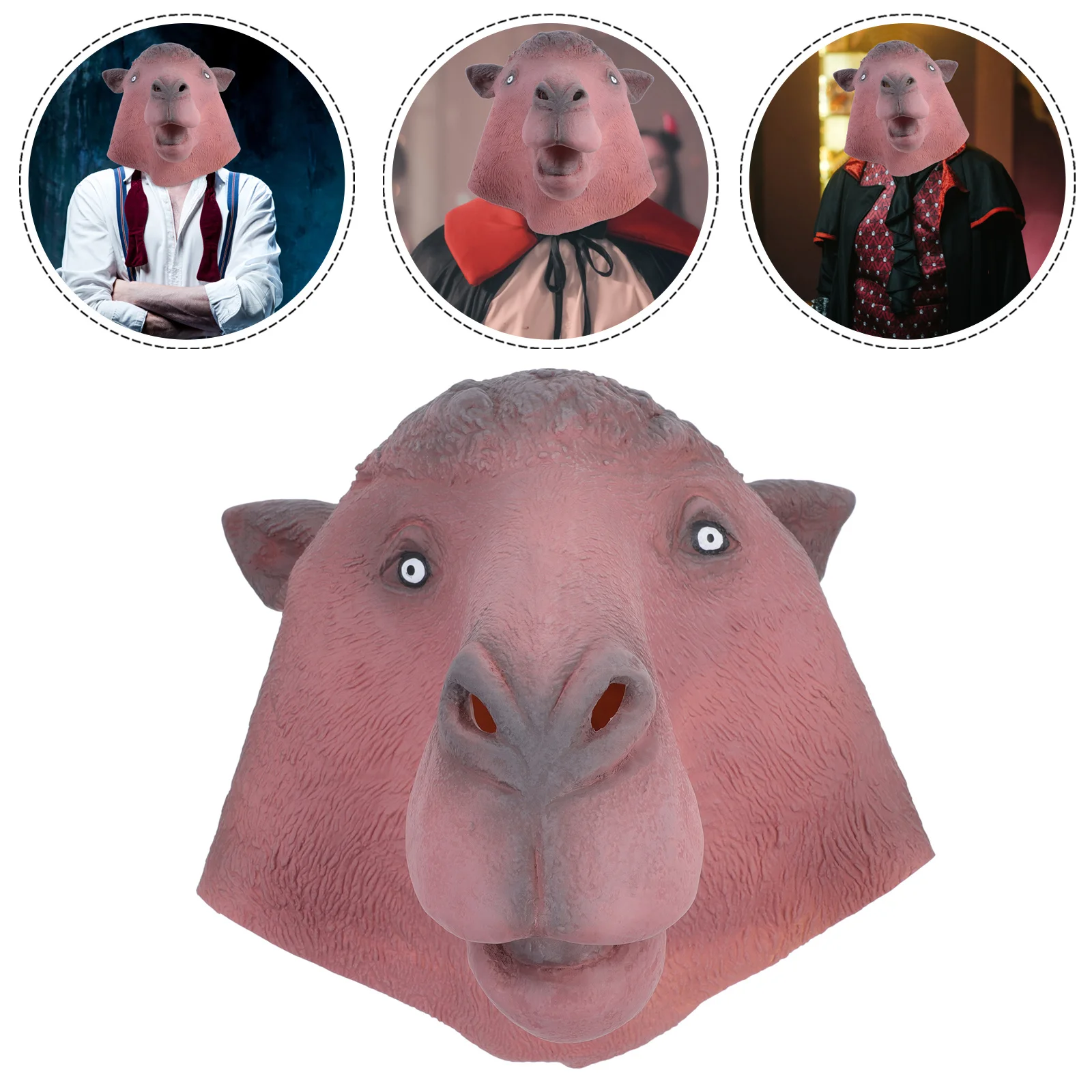 

1pc Camel Head Mask Bright Color Halloween Cosplay Animal Mask For Masquerade Party Costume Accessory Photo Prop