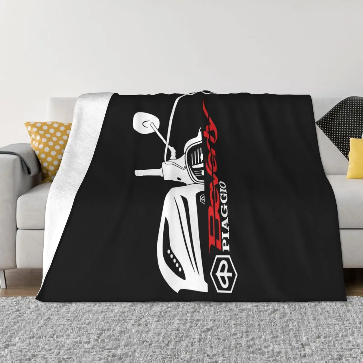 Piaggio Beverly Moto Black 100 Cotton Adults Hip-Hop Geek Top Quality Cute Breathable Slim Fit Crewneck Pride Throw Blanket