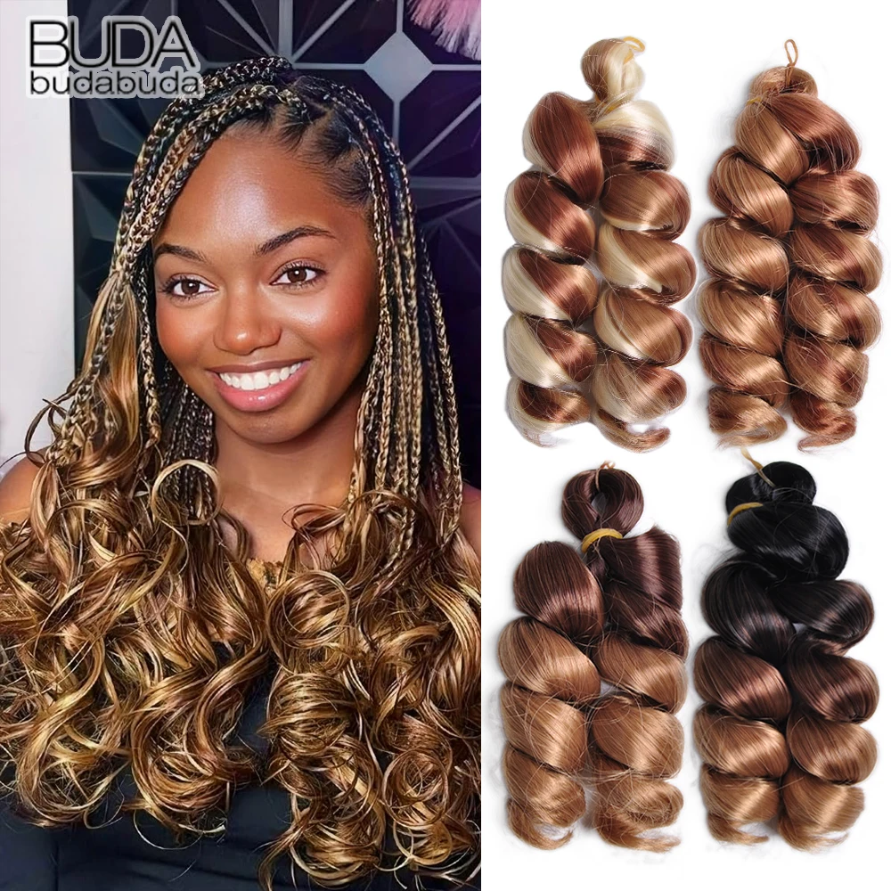 

Синтетические свободные глубокие волны, спиральные завитки, косы для волос, 12 дюймов, предварительно растянутые надувные плетения, наращивание волос, французские кудри, плетение волос