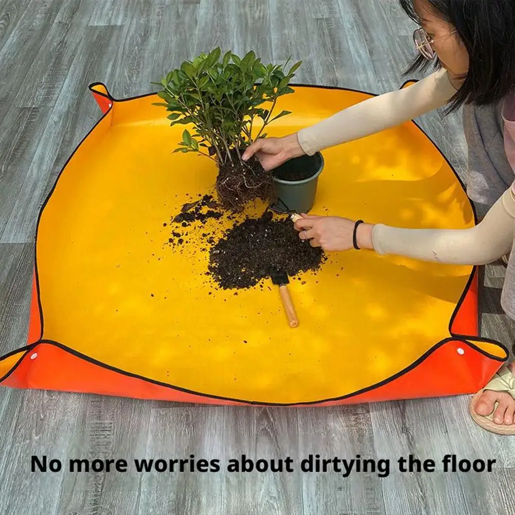 1*1m Flower Pots Transplanting Mats Gardening Planting Mat Foldable Waterproof Gardening Potting Pad Pe Plant Repotting Mat 2026