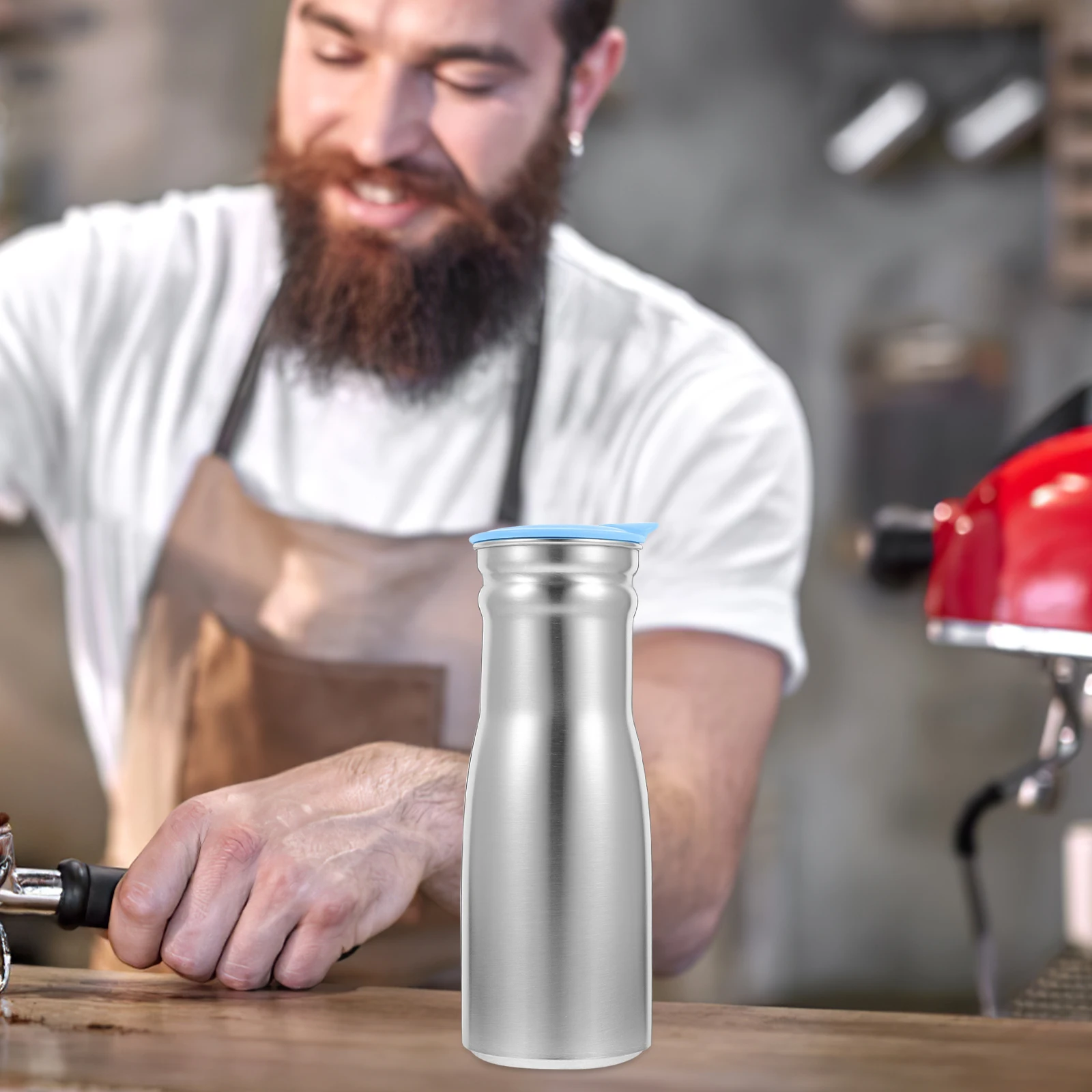 

Stainless Steel Pitcher Blue Large Capacity Ice Beverage Pitchers Tea Pitcher Easy Clean Suitable Home Bar Cafe Restaurant