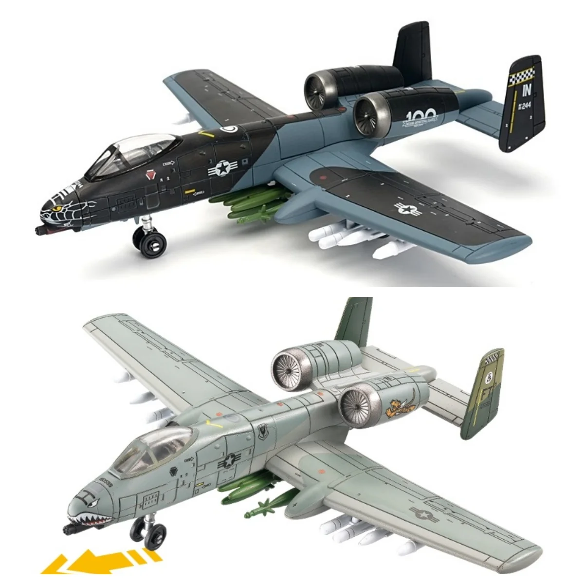 1:72 US A-10 Thunderbolt II Support Attack Aircraft Model Creative Military Series Building Blocks Toys For Boys Christmas Gifts