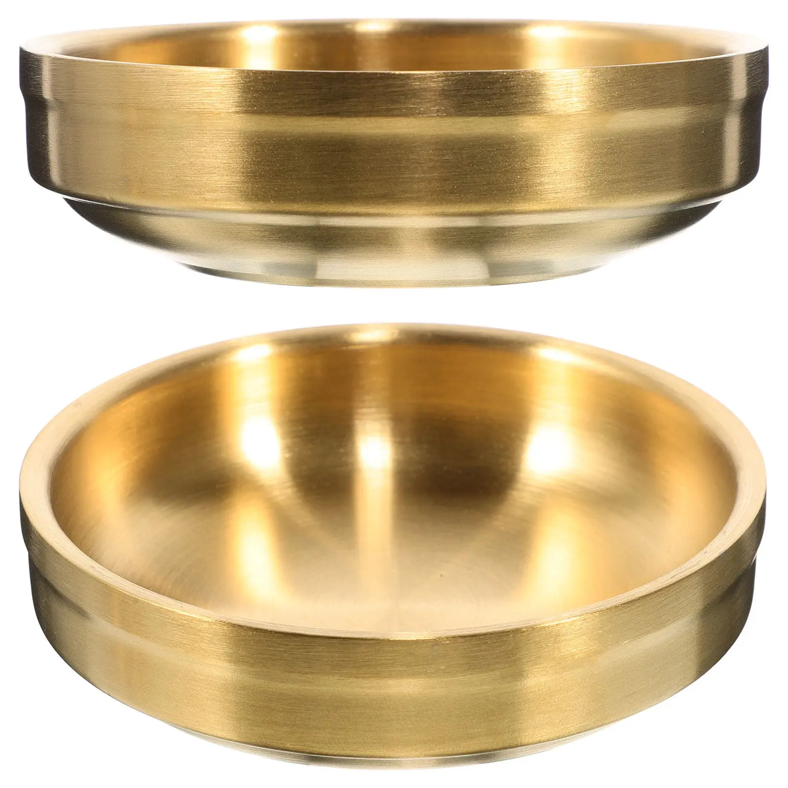 2pcs Jewelry Storage Tray Display Tray Stainless Steel Jewelry Dish Metal Decorative Jewelry Bowl For Vanity Organizer 9x9x3cm