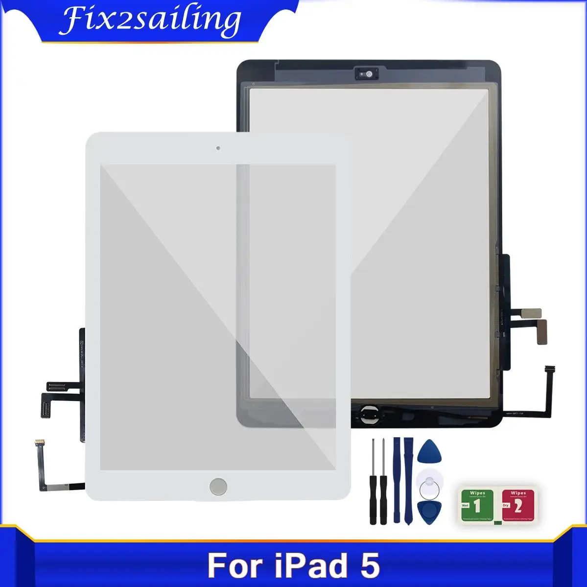 For iPad Air 1 Touch Panel Screen for iPad 5 A1474 A1475 A1476 Touch Screen Outer Glass Sensor Replacement Parts