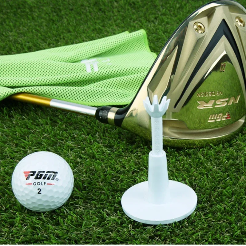 PGM Pack 2 Pcs Golf Tees Adjustable Height 53mm To 73mm Golf Range Tee Low Resistance Swing Soft Plastic Practice Mat Tee Boxed