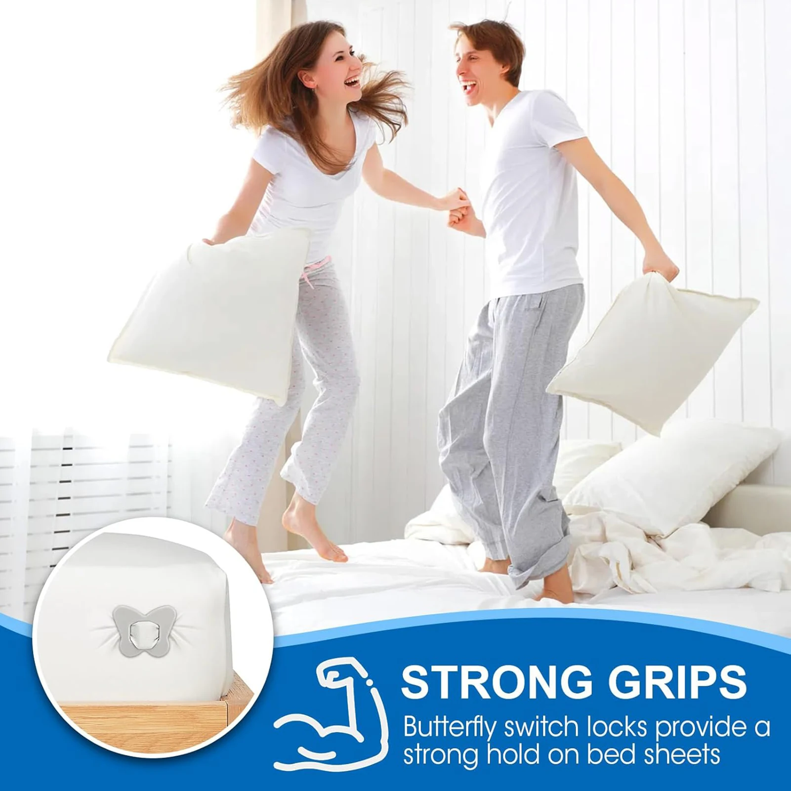 Bedroom Bedding Sheet Holder Anti Slip Bed Sheet Fastener Universal Mattress Corner Grippers Silicone Bed Clips Durable