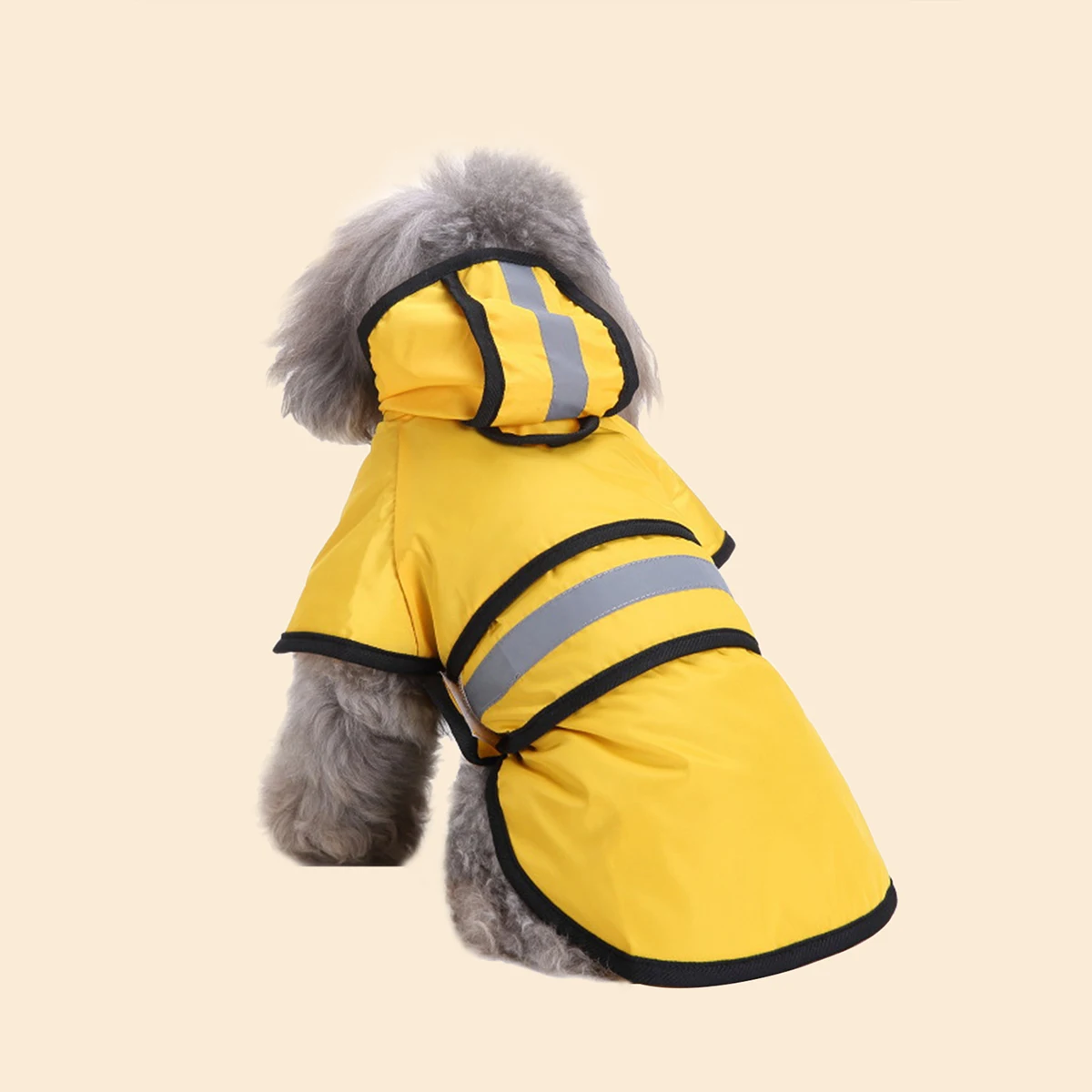 Large Dog Waterproof Raincoat  Adjustable Pet Water Proof Clothes Lightweight Rain Jacket Poncho Hoodies with Strip Reflective