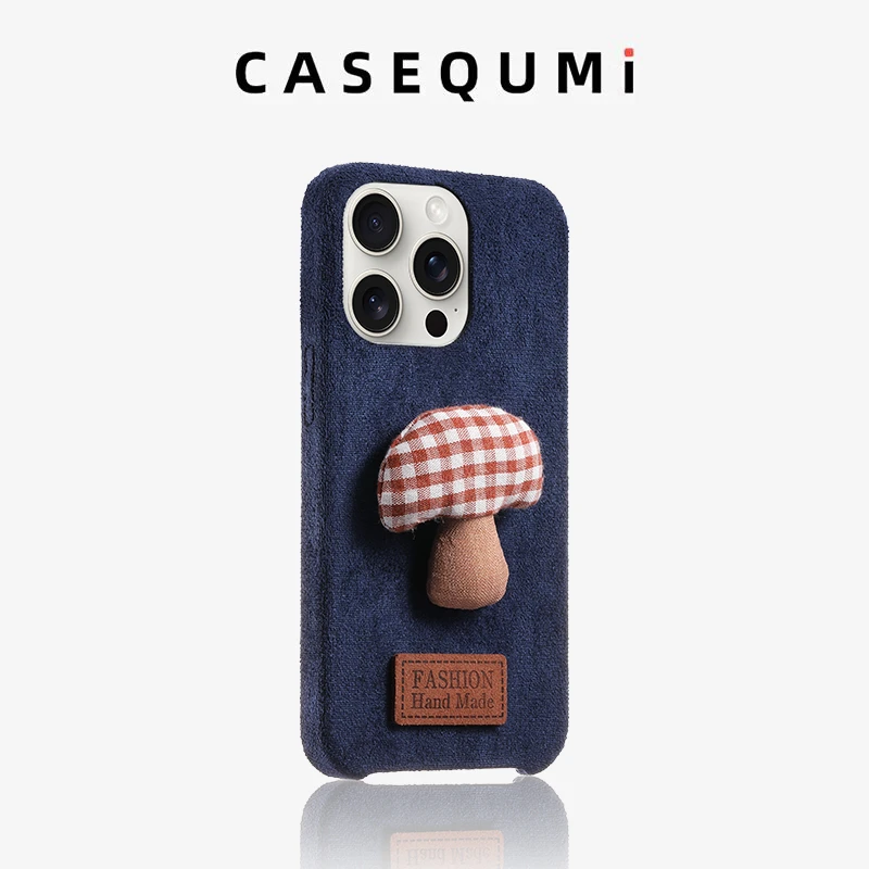 

Original Deer Autumn Velvet Leather Winter Phone Case for IPhone 16 15 14 13 12 Pro Max Cases Max Fashion Cute Back Cover