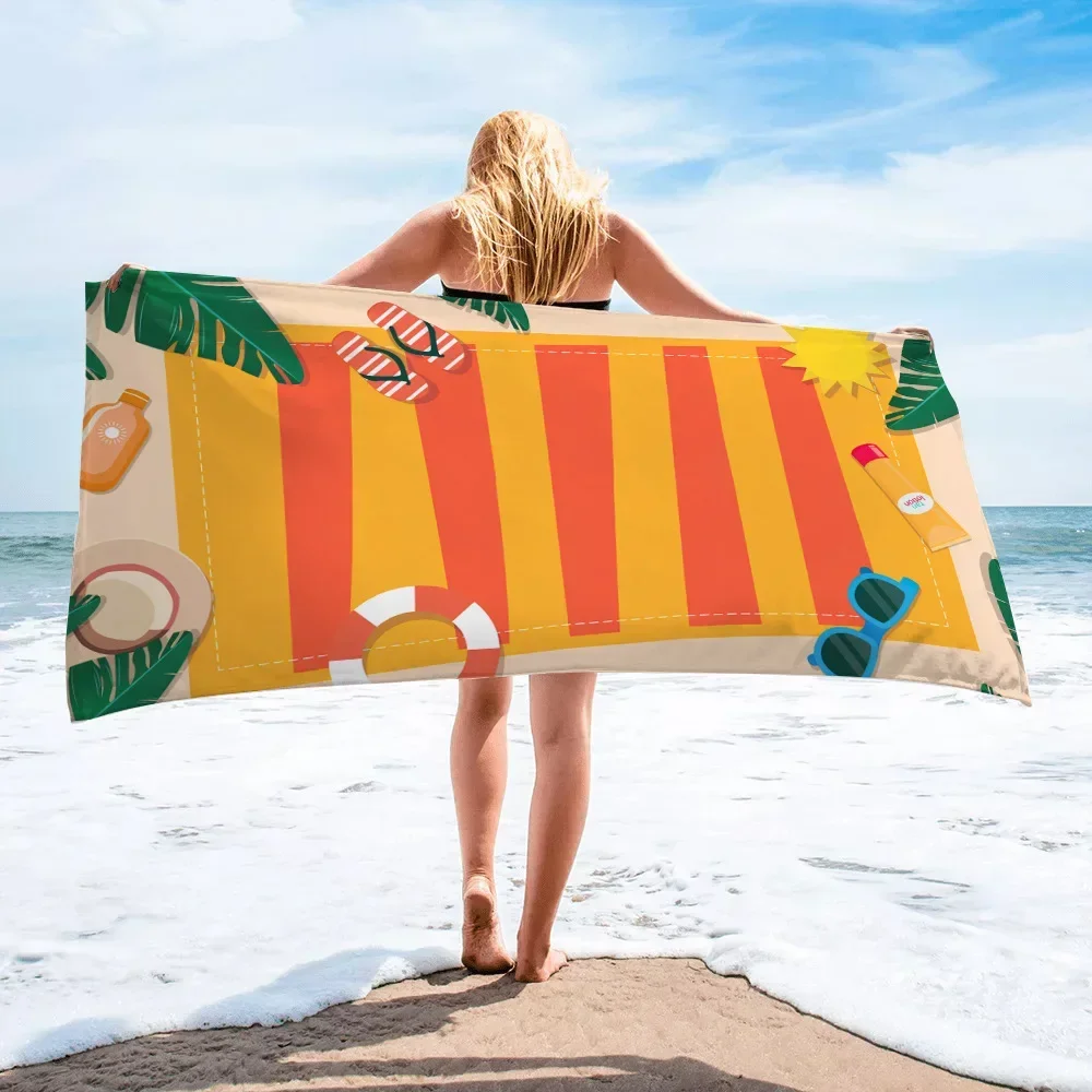 Large Beach Towels Sport Fast Drying Quick-drying Super Absorbent Towels summer bathrobes Hawaii for Women Men 2023