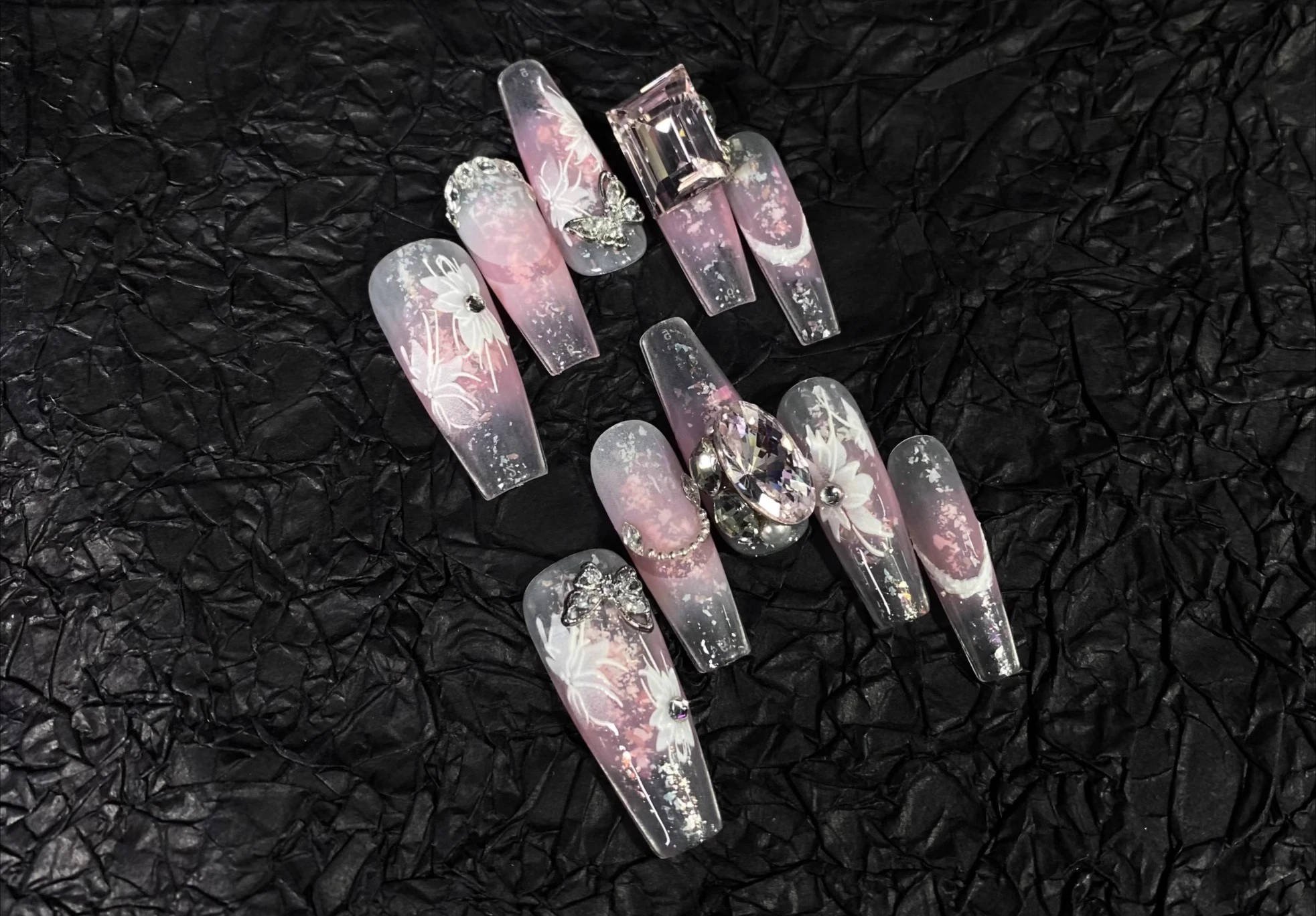 

Handmade Nail Art Whitening Powder Heavy Industry Chinese Xianqi Pure Nail Art Patch Custom Products