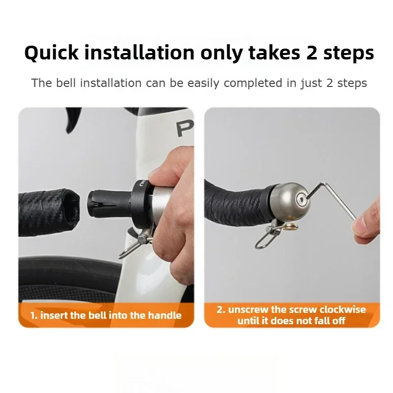 Lonceng Mini Sepeda, Lonceng Setang Sepeda Jalan Raya dari Alloy, Lonceng Berderit untuk Bersepeda, Lonceng Peringatan Desibel Tinggi untuk Bersepeda, Aksesoris Bersepeda