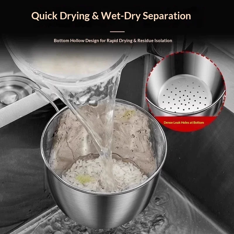 Stainless Steel Hanging Kitchen Sink Strainer Basket Waste Food Filter Vegetable Basin Drainer Kitchen Accessories