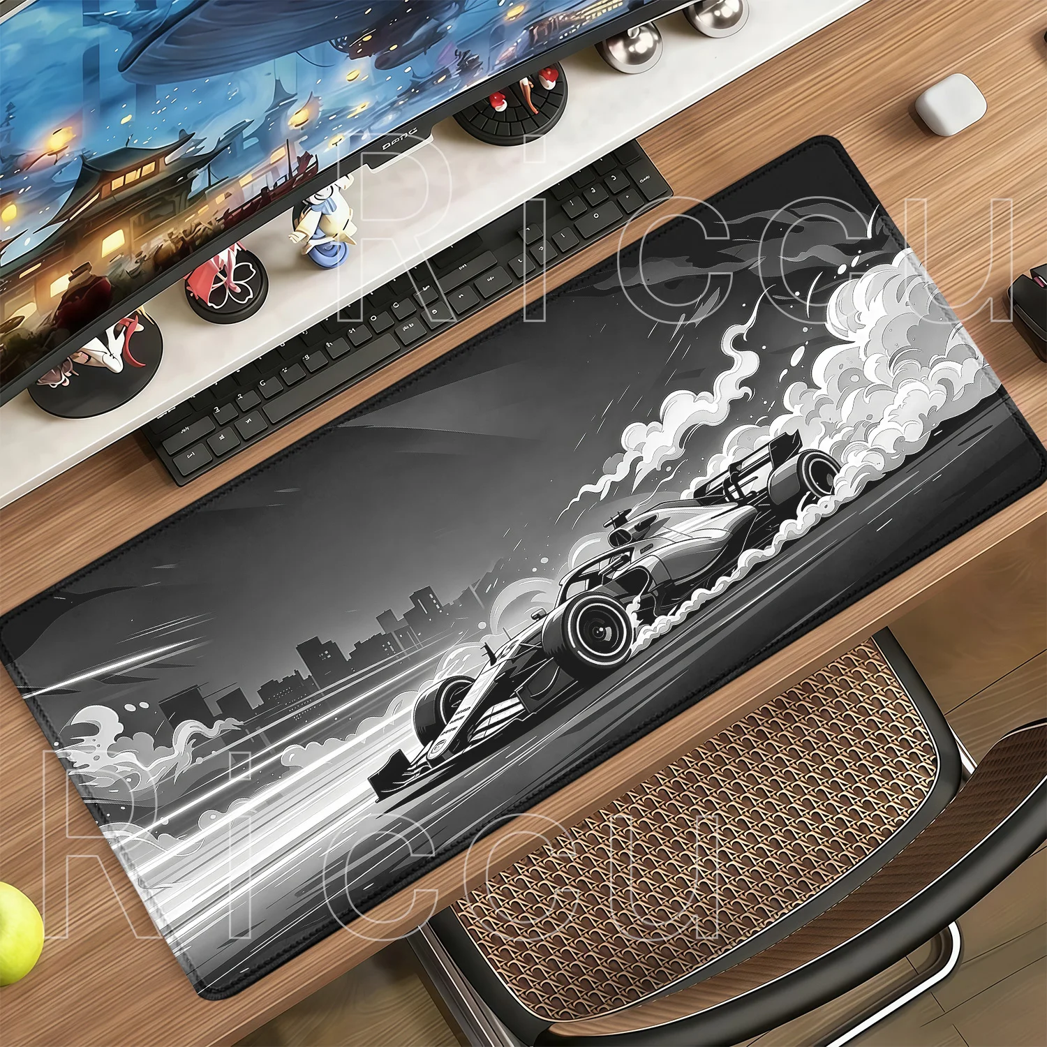 Racing Car Energy PC Gaming HD Printing Mouse Pad Rubber Keyboard Overlock Esports Mousepad Non-slip Office Accessories Desk Mat