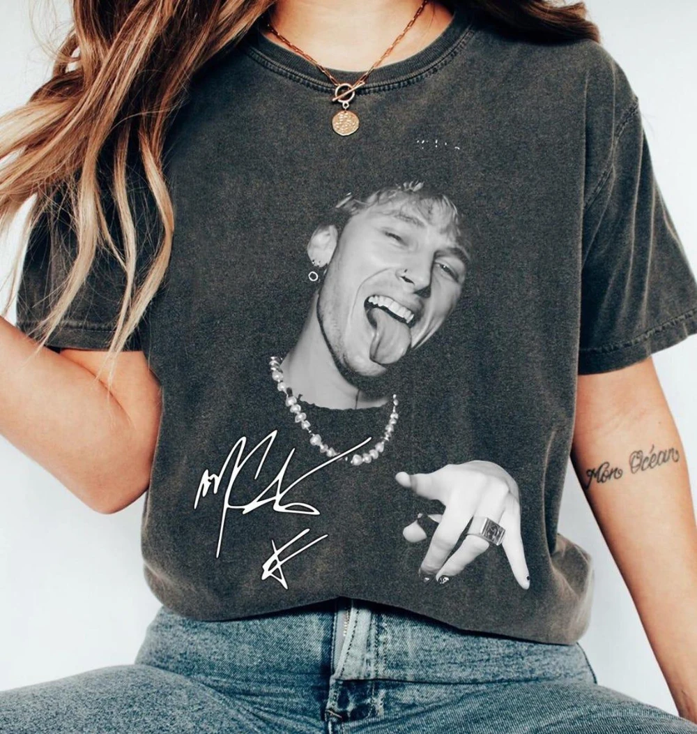 MGK Retro 90s T-shirt, 90s Retro Rapper T-shirt, Pure Cotton Unisex Streetwear T-shirt  graphic t shirts oversized t shirt