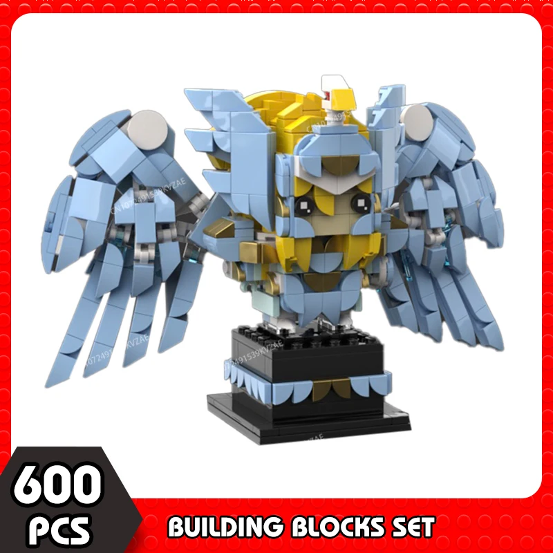 MOC Saint Seiyaed Brickheadz Building Blocks Japanese Anime Athena Action Figures Glacier Zilong Ikki Bricks Warrior Toys