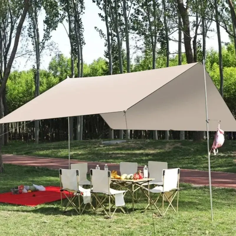 

Большая водонепроницаемая палатка-брезент для кемпинга, тент для отдыха на открытом воздухе, ультралегкий садовый навес, тент, туристический навес от солнца для пляжа