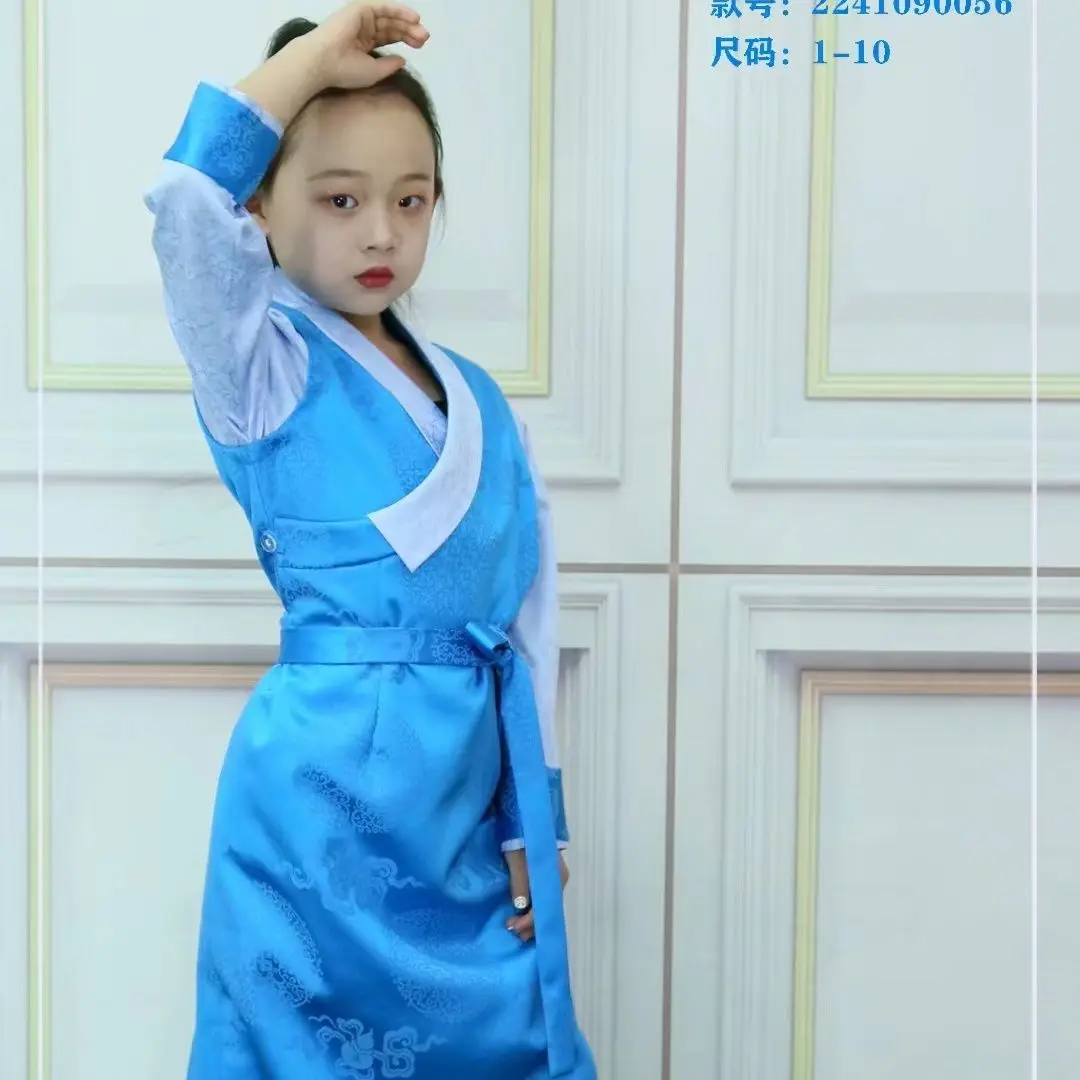 

Новые этнические костюмы Bola Xizang, танцевальная детская одежда для выступлений