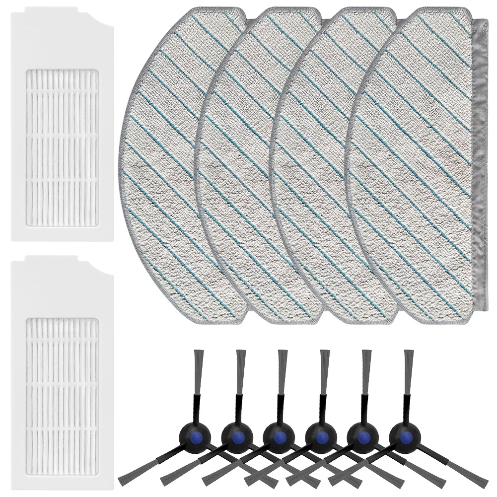 Zijborstel Filter Mop Doek Voor ECOVACS Voor DEEBOT N20/N20 PLUS Stofzuiger Accessoires Cleaning Tools Huishoudelijke Benodigdheden