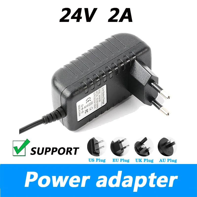 24V 2A Nail Art Phototherapy Lamp Power Adapter DC 4.0*1.7MM Universal Regulated Power Cord