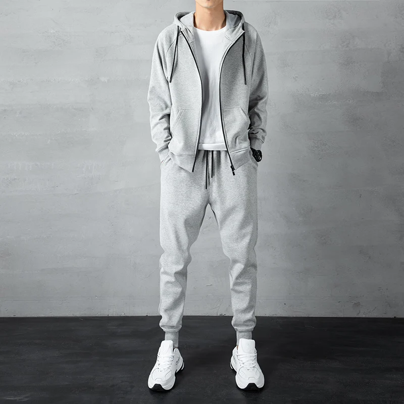 Fashion Tracksuit Set Men 2023 New Clothing Set Mens Sweat Suits 2 Pieces Baseball Jacket + Sweatpants Male Hip Hop Jogger Set