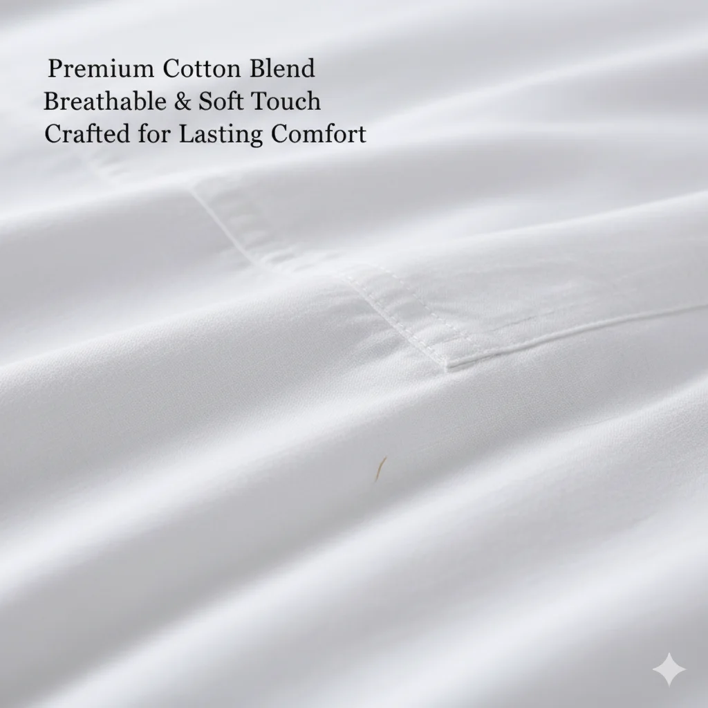 

All Cotton White Bedding Set Minimalist Style Duvet Cover With Pillowcases Comfortable Bed Set For Home Hotel Use