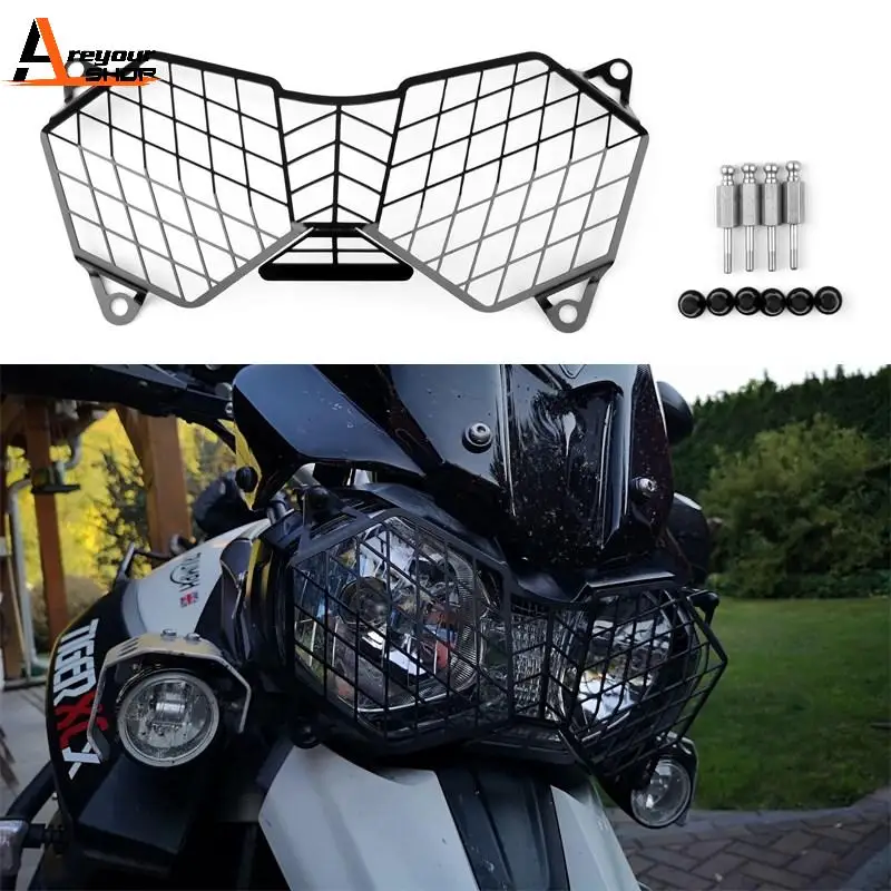 Areyourshop For   Tiger 800 XC/XCX/XR/XRX 1200 & 1200XC Explorer Headlight Guard Protector Grill Cover Motorcycle Parts