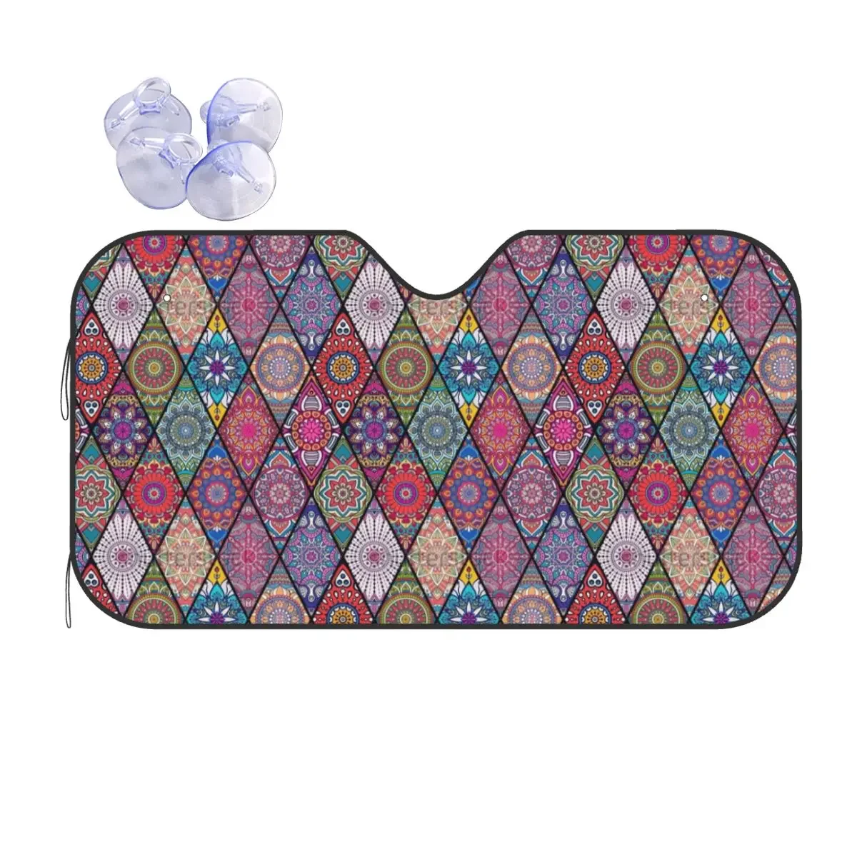 

Pare-soleil style de voiture, Mandala, Boho, amusant, 70x130cm, feuilles ethniques, style de voiture