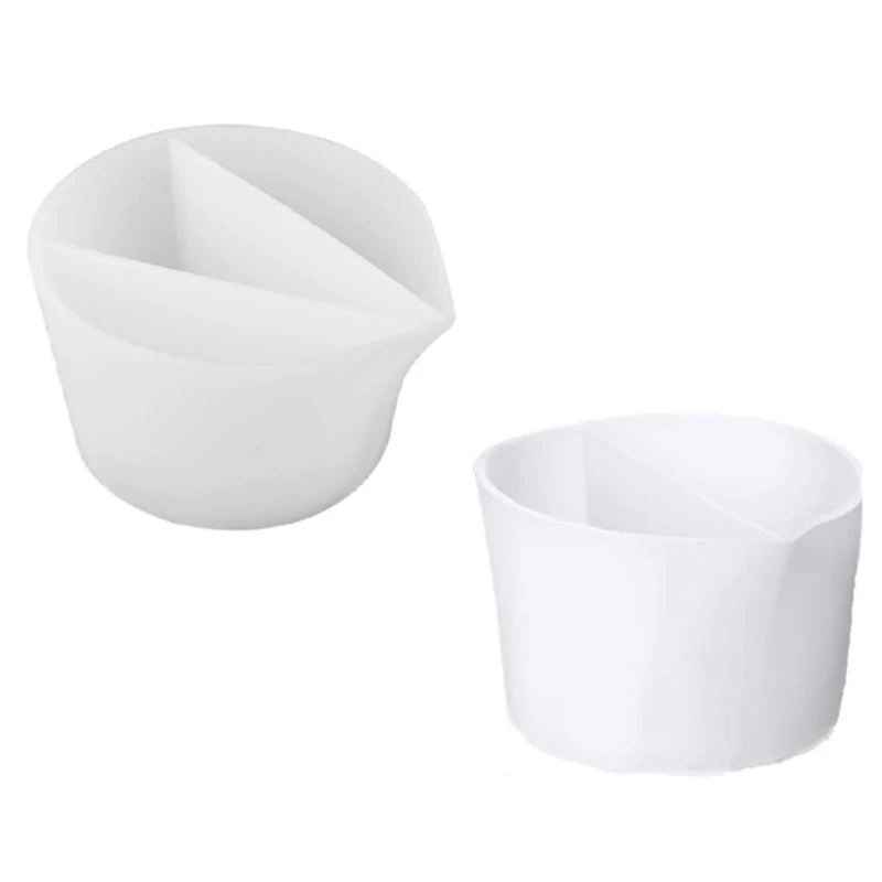 Split Cups For Paint Pouring,2 Pack Acrylic Paint Pouring Cup Bundle - 2,3 Channel Silicone Split Paint Cups