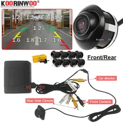 Koorinwoo Car Parktronic Smart System For Parking Aid 8 Radar Cameras Sounds Buzzer Show Obstacle On Android Radio Sensors Kit