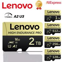 Lenovo 2TB Memory Card 128GB Class 10 V60 TF Card Mini SD Card 512GB 256GB A2 U3 Micro Card High Speed TF Card For Phone Camera