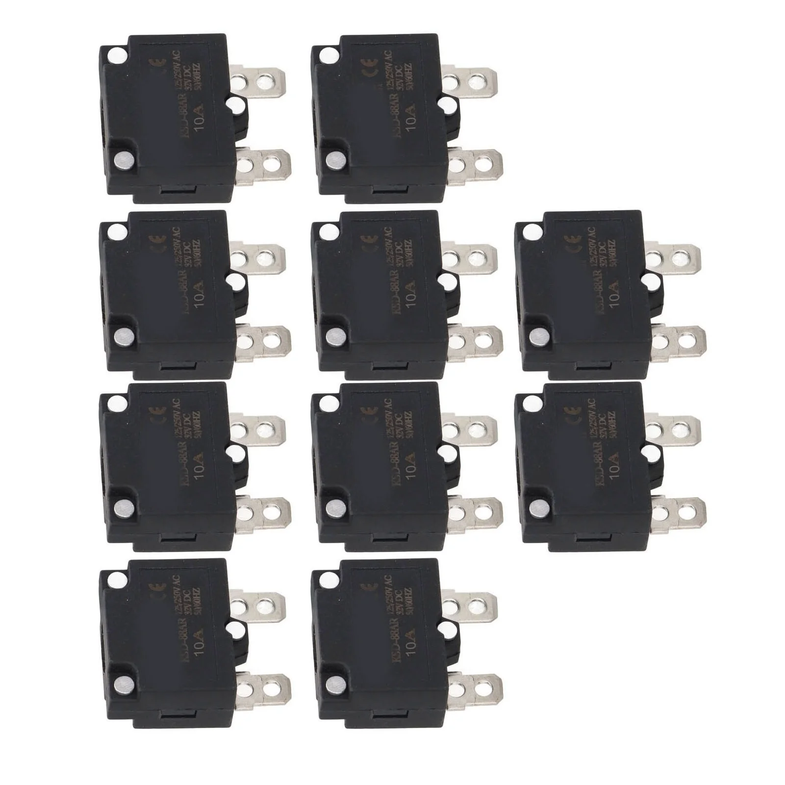 10Pcs Auto Reset Overload Protector Fuse Circuit Breaker for Children Ride On Car Accessories AC125 250V
