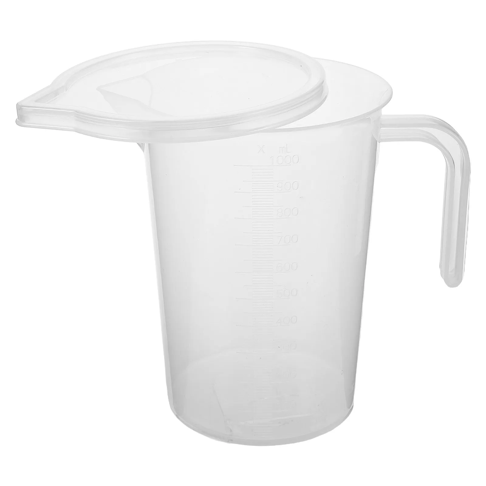 1000Ml Transparent Plastic Oil Measuring Jug Precision Engine Oil Dispenser Lid for Garage Car Care Liquid