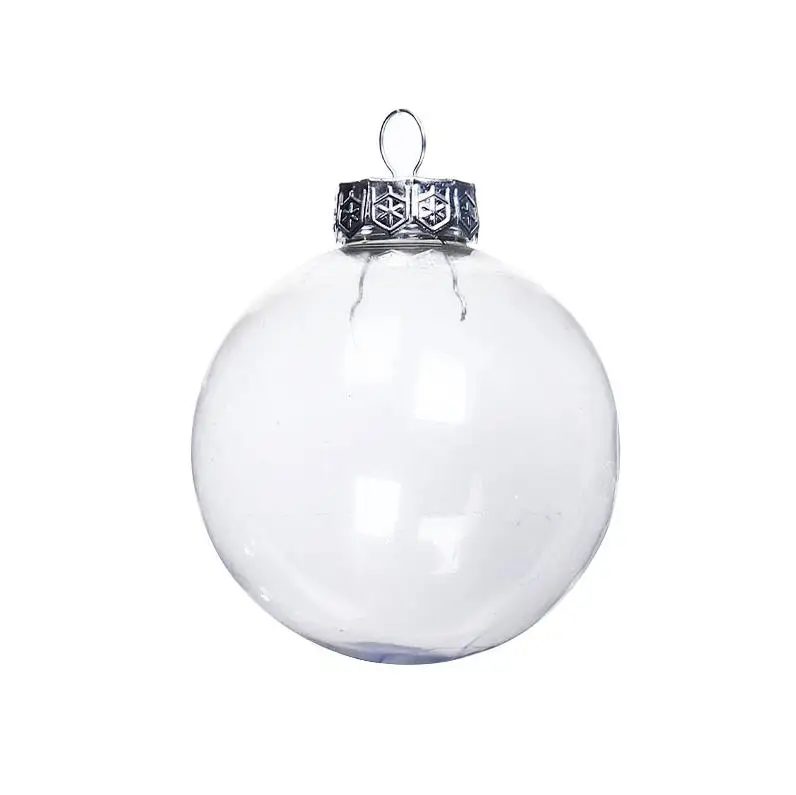 Wedding Bauble Ornaments Christmas Glass Balls Decoration 80mm Christmas Balls Clear Glass Wedding Xmas Ornaments ni159