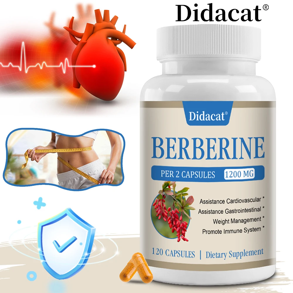 Berberine - Heart Health, Blood Sugar, Heart Support, Maximum Strength, Optimal Absorption, Gut Health, Immune Supplement