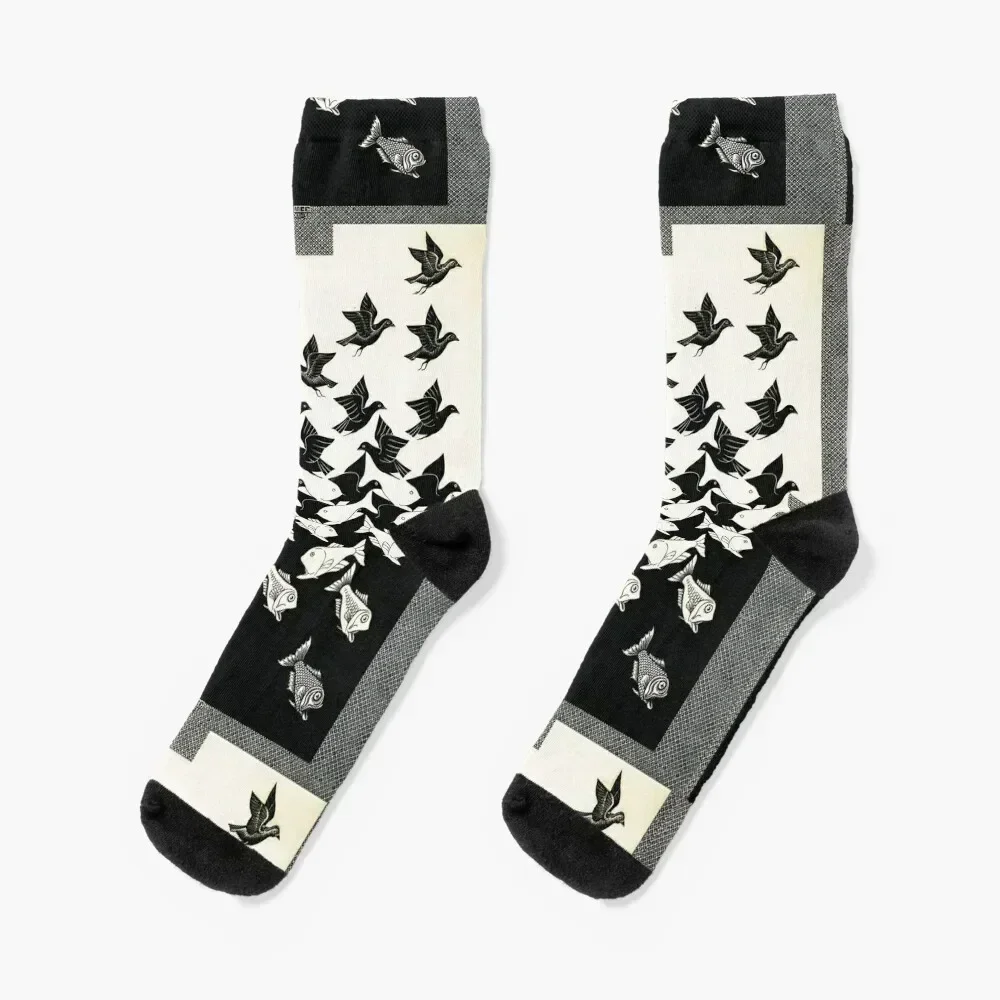 Escher - Sky And Water II, 1938 Socks winter gifts Stockings gym football Socks Girl Men's