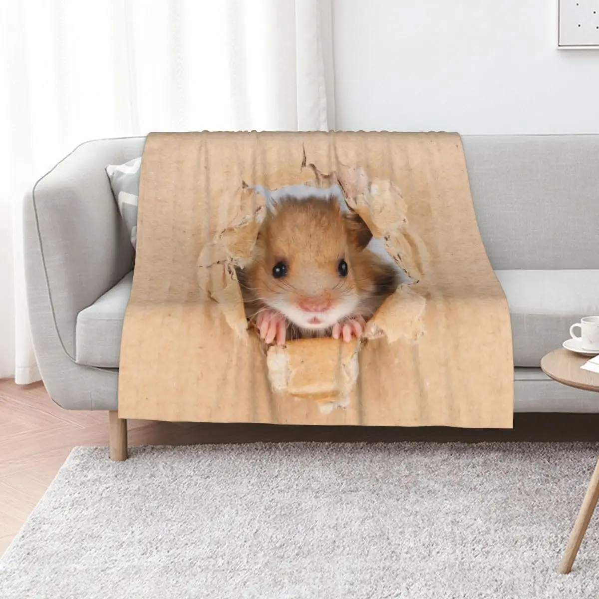 Cute Hamster Throw Blanket Quilt Sleeping Bag Vintage Soft Beds Soft Plaid Multi-Purpose Blankets