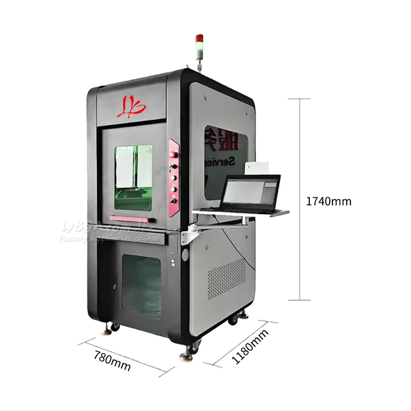 LY جديد مخصص المغلقة 20 واط-200 واط ثلاثية الأبعاد النقش العميق آلة التعليم بليزر الألياف اللون بمناسبة للمجوهرات Metle تبريد الهواء